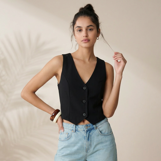 Chaleco Corto Negro