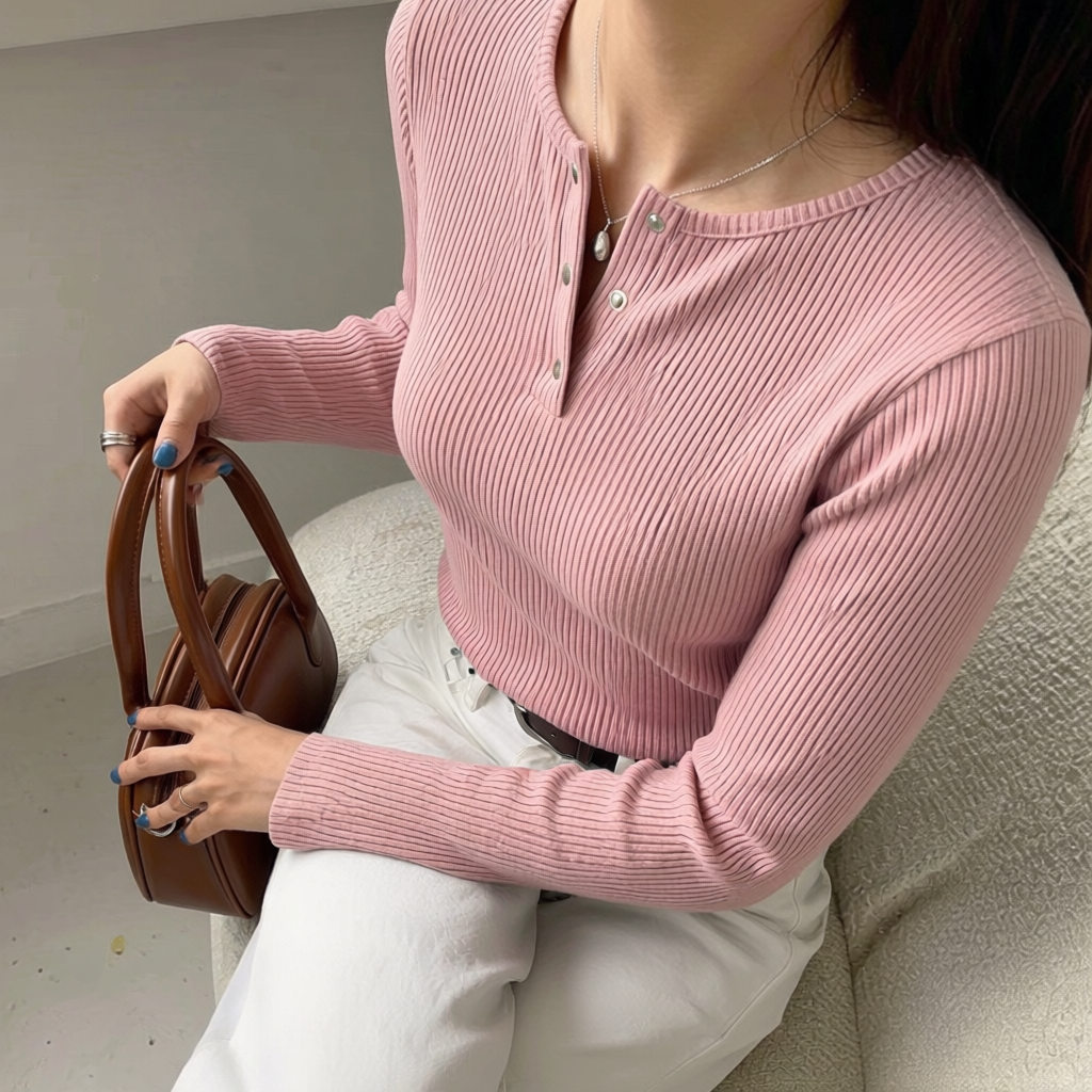 Buso tejido rosado