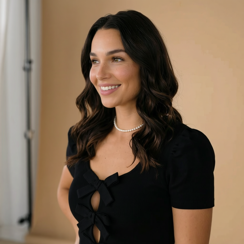 Blusa corta lazos negros