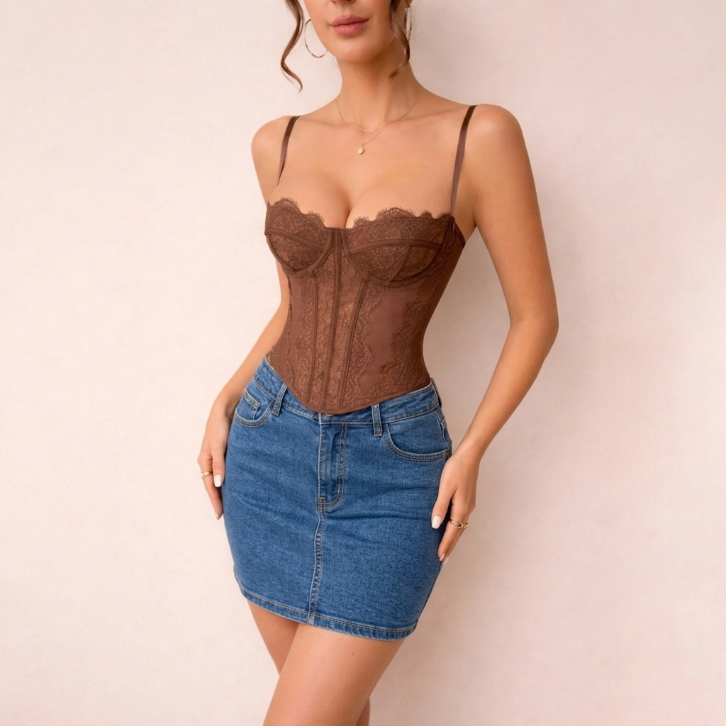 Corset Café Clásico