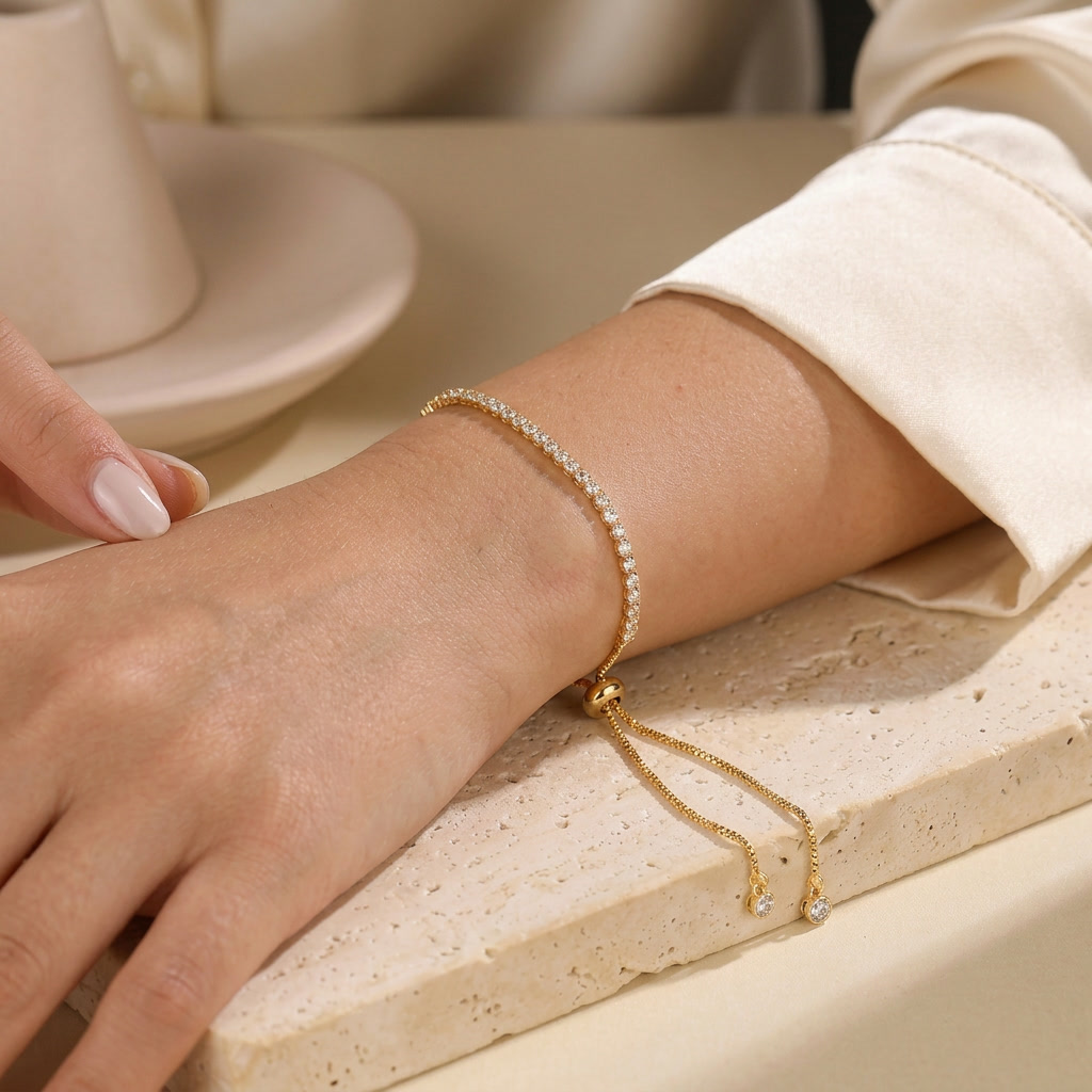 Pulsera ajustable brillante