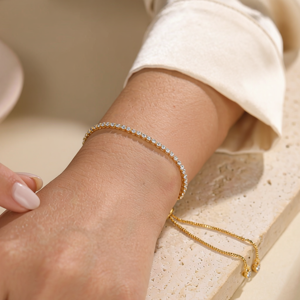 Pulsera ajustable brillante
