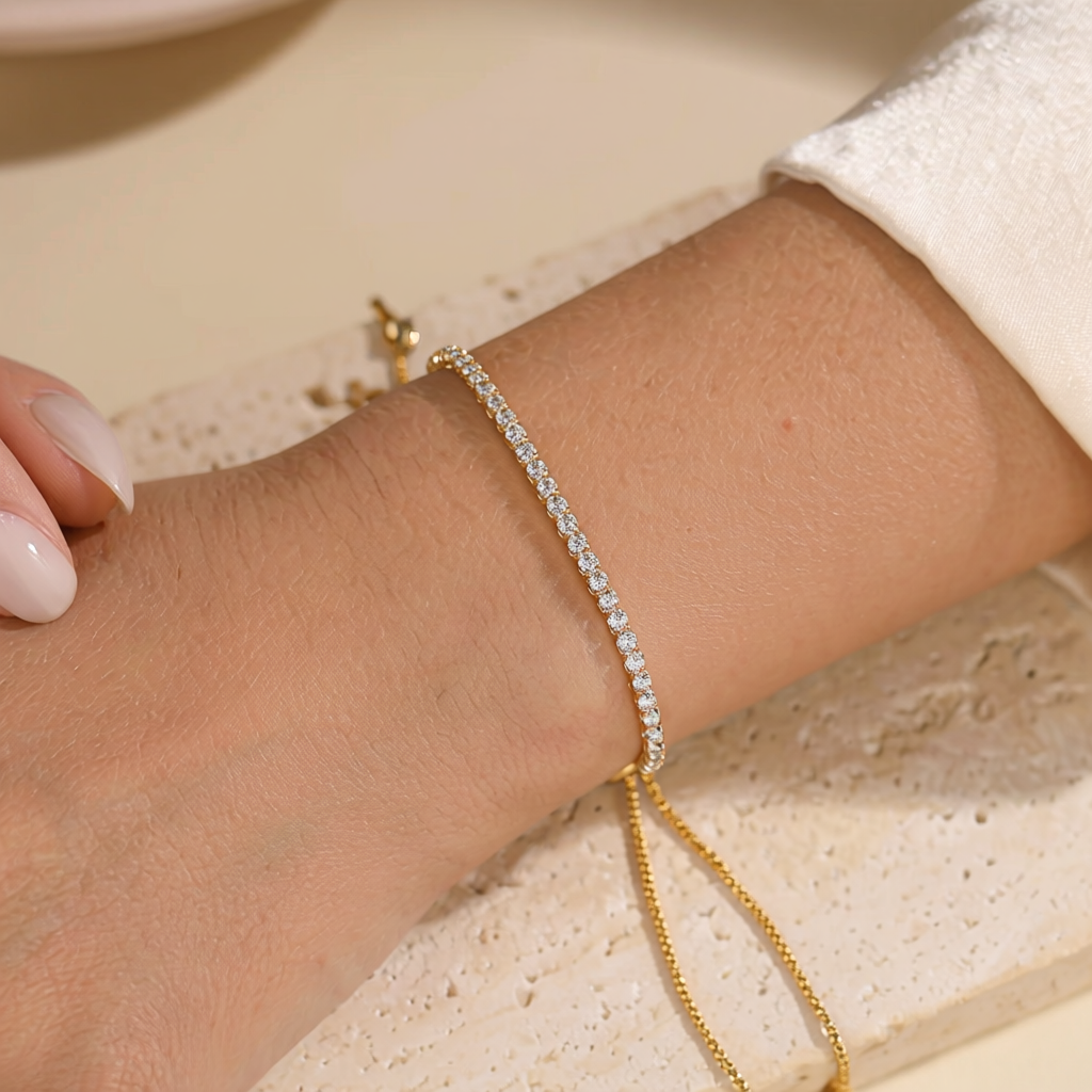 Pulsera ajustable brillante