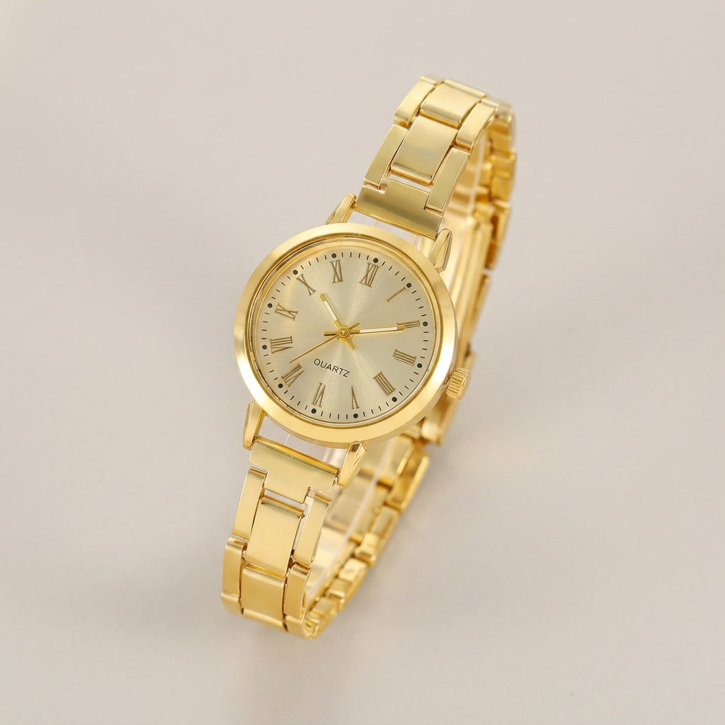 Reloj clásico dorado