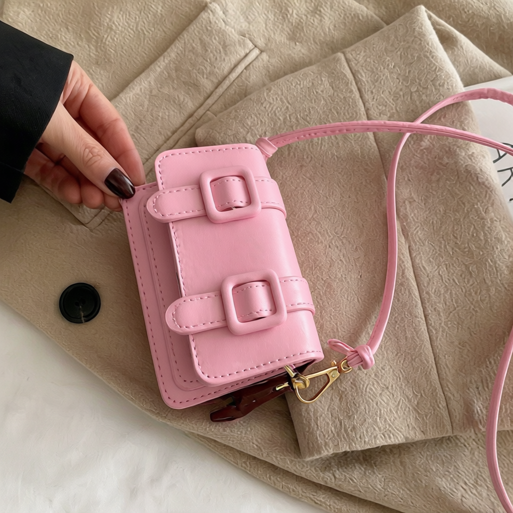 Bolso mini rosado chic