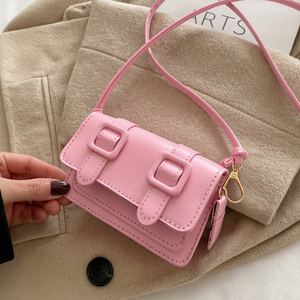 Bolso mini rosado chic