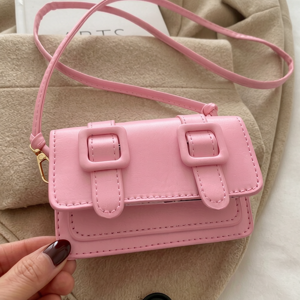 Bolso mini rosado chic